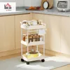 Carrello da cucina HOMCOM a 3 ripiani con cestini sospesi Anteprima dell’immagine prodotto 2