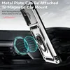A phone case with a magnetic plate attached to a car mount. Produktbild-Vorschau