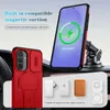 A red phone case is shown next to a phone charging wirelessly, with other magnetic accessories displayed below. Produktbild-Vorschau