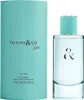 A Tiffany & Co. Love Eau de Parfum spray bottle and its cylindrical packaging are shown against a white background. Podgląd zdjęcia produktu