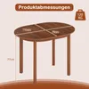 Stół do jadalni COSTWAY, drewniany stół do jadalni dla 2-4 Podgląd zdjęcia produktu 3