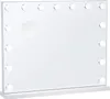 A makeup mirror with lights and a magnifying mirror attachment, displayed on a white stand. Podgląd zdjęcia produktu