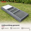 Faltbarer Kaninchenstall Weiß/Grau mit Freilaufgehege & Produktbild-Vorschau 4