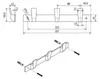 SOTECH Blackline ALBUS Hakenleiste 257 mm mit 3 Haken Produktbild-Vorschau 5