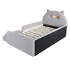 Lit enfant 90x200 cm avec veilleuse et port USB, lit simple Voir les images du produit 10