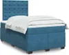 vidaXL Boxspringbett mit Matratze Blau 120x190 cm Samt Produktbild-Vorschau 2