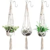 3 x závěs na rostliny, závěsný koš macramé, závěsný Náhled obrázku produktu 2