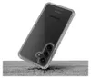 A clear phone case is shown tilted on a cracked surface, with a white background. Anteprima dell’immagine prodotto