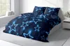 Winter Bettwäsche 200x200 cm Sterne dunkel blau leuchtoptik Produktbild-Vorschau 3