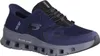 A single blue Skechers shoe is shown against a white background. Voir les images du produit