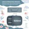 Brotdose Kinder mit Fächern, BPA frei, Lunchbox, Bento box, Produktbild-Vorschau 3
