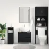 vidaXL Waschbeckenschrank mit Tür Schwarz Eichen-Optik 65 x Produktbild-Vorschau 4