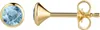 V Ohrstecker 585/- Gold 0,4cm gelb Blautopas beh. hellblau Produktbild-Vorschau 2