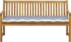 BELIANI Gartenbank mit Auflage Marineblau Akazienholz 160 Produktbild-Vorschau 1