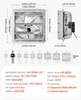 VEVOR, ventilátor pro odtah vzduchu s mřížkou, průměr 312 Náhled obrázku produktu 8