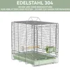 Vogelkäfig Edelstahl 304 faltbar 31,5×30×22cm leicht 1,8kg Produktbild-Vorschau 2