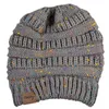 Strick Winter Beanie - Pferdeschwanz Mütze - mit Zopf Loch Produktbild-Vorschau 2