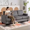 HOMCOM 3-Sitzer Sofa, Couch mit Armlehnen, Stahlbeinen, Produktbild-Vorschau 2