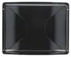 A black baking sheet with a patterned surface. Produktbild-Vorschau