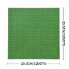 A green building plate with a grid of studs, with dimensions indicated. Produktbild-Vorschau