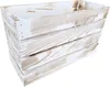 A stack of wooden crates with a distressed white finish. Produktbild-Vorschau