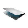 A silver laptop is shown from a diagonal angle, with the lid slightly open. Produktbild-Vorschau