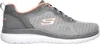A side view of a gray Skechers sneaker with pink accents. Anteprima dell’immagine prodotto