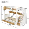 A diagram of a bunk bed with dimensions indicated in centimeters. Produktbild-Vorschau