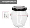 75er Set Marmeladengläser 212ml Deckel Schwarz Twist-Off TO Produktbild-Vorschau 7