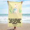 Mr. & Mrs. Panda Handtuch Katze Blumen - Gelb Pastell - Produktbild-Vorschau 2