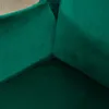 (Zelená) Kryty na židle, Elastický zlatý sametový kryt na Náhled obrázku produktu 13