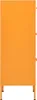 A side view of an orange metal storage cabinet on a white background. Produktbild-Vorschau