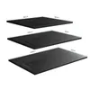 Three black shower trays of different sizes are shown from a diagonal angle against a white background. Anteprima dell’immagine prodotto