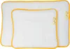 Two white pillows with yellow trim are shown on a white background. Produktbild-Vorschau