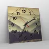 Wanduhr - Quadrat - Glasuhr - Berge Wald Natur - 30x30cm - Produktbild-Vorschau 4