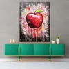 Apfel Pop Art rot Leinwandbild Wandbild abstrakt Kunstdruck Produktbild-Vorschau 3