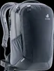 A black Deuter backpack is shown against a black background. Produktbild-Vorschau