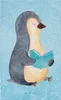Mr. & Mrs. Panda Wandbild Pinguin Buch - Eisblau - Produktbild-Vorschau 1