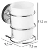 WENKO Bicchiere portaspazzolino Portadentifricio Bagno Anteprima dell’immagine prodotto 8