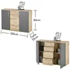 Kommode >BC 1040< in Grau matt - 120x84x35 (BxHxT) Produktbild-Vorschau 6