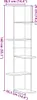 vidaXL Scaffale a muro ad angolo bianco 36,5x36,5x140 cm Anteprima dell’immagine prodotto 8