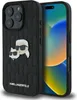 A black iPhone case with a Karl Lagerfeld design is shown next to an iPhone. Anteprima dell’immagine prodotto