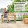 Ławka ogrodowa COSTWAY, drewniana, składana, wytrzymała do Podgląd zdjęcia produktu 5