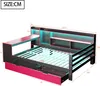 Divano letto in legno Flieks 140x200 cm con rivestimento in Anteprima dell’immagine prodotto 4