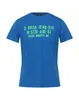 Blaues Kurzarm Herren T-Shirt mit Rundhals und Logo-Druck Produktbild-Vorschau 3