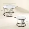Couchtische im 2er-Set, Marmoroptik, Spanplatte, Metall, Produktbild-Vorschau 3