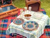 Campinggeschirr, Melamin Geschirrset, Picknickgeschirr bunt Produktbild-Vorschau 3