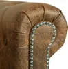 vidaXL Chesterfield-Sofa 3-Sitzer Kunstleder Braun Produktbild-Vorschau 4