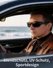 PUKCLAR Sonnenbrille Herren Polarisierte Sportbrille Produktbild-Vorschau 4