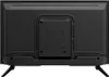 The back of a black television set is shown, mounted on a stand. Produktbild-Vorschau